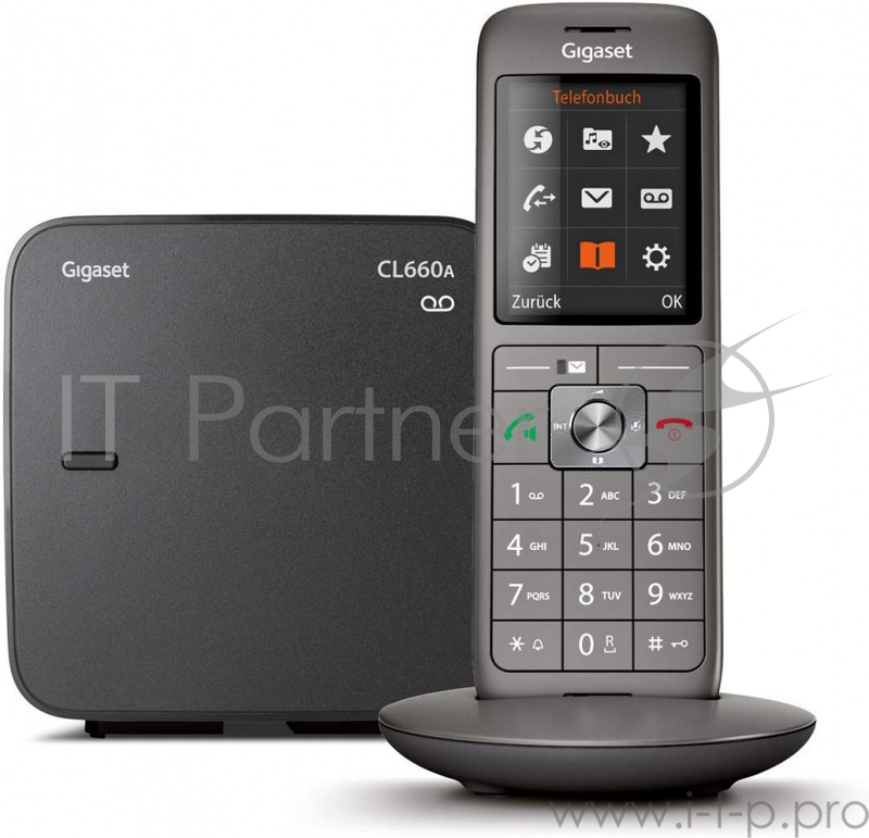 Р/Телефон Dect Gigaset CL660A черный автооветчик АОН