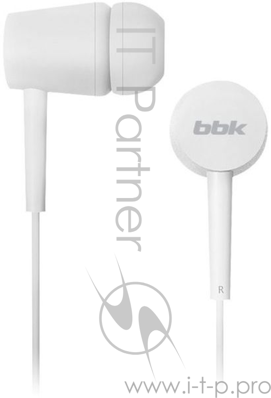 Наушники вкладыши BBK EP-1002S 1.2м белый проводные (в ушной раковине)