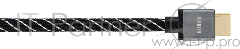 Кабель аудио-видео Avinity HDMI (m)/HDMI (m) 1м. Позолоченные контакты черный (00127171)