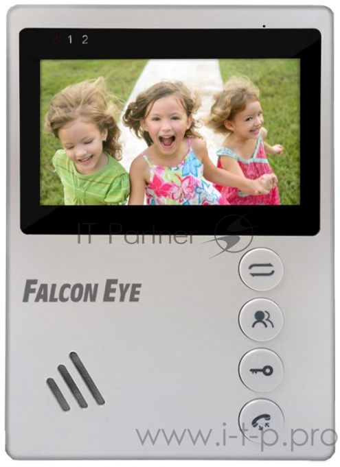 Видеодомофон Falcon Eye VISTA цветной, подключение 2-х вызывных панелей, без трубки (Hands Free), управление электрозамком, цвет корпуса: белый, нап