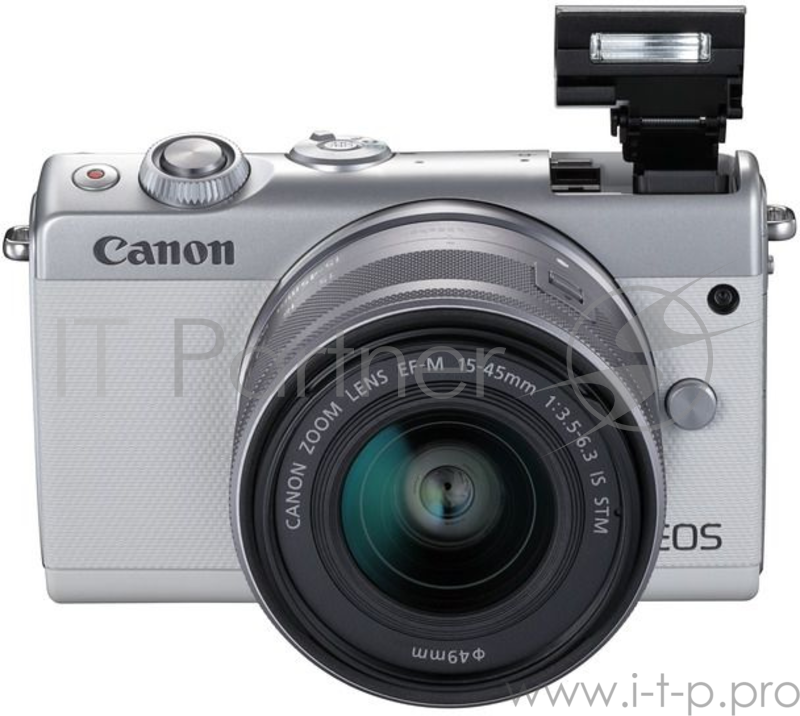 Фотоаппарат Canon EOS M100 серебристый 24.2Mpix 3 1080p WiFi 15-45 IS STM LP-E12 (с объективом)