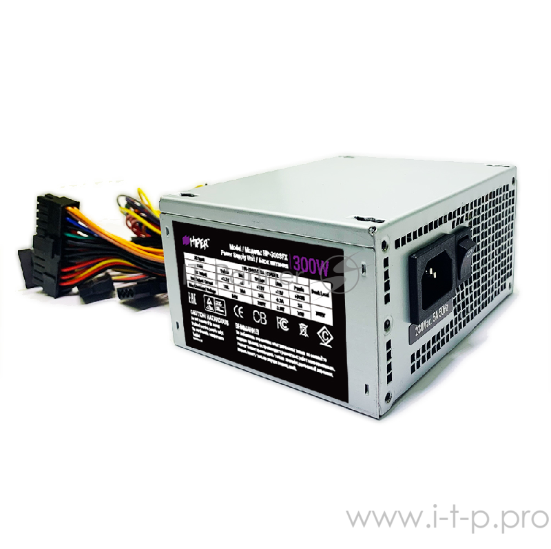 Блок питания HIPER HP-300SFX (SFX, 300W, Passive PFC, 80mm fan, without power cord) OEM