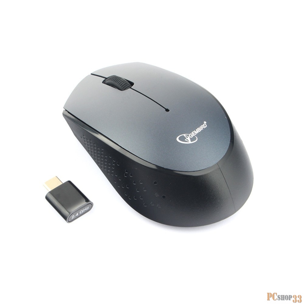 Мышь беспров. Gembird MUSW-352, 2,4 Гц, Type-C, черный/т.синий, 3кн, 1200 DPI, блистер