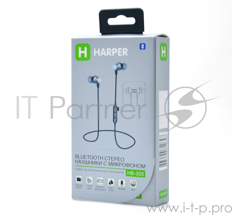 Беспроводная гарнитура HARPER HB-305 silver