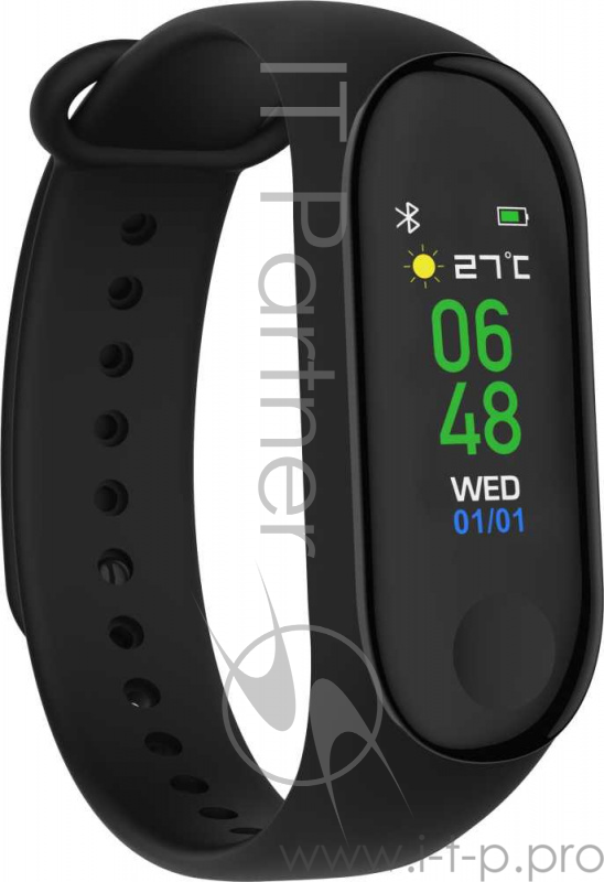 Фитнес-трекер Jet Sport FT-4C TFT корп.:черный рем.:черный (FT-4C BLACK)