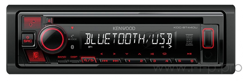 Автомагнитола CD Kenwood KDC-BT440U 1DIN 4x50Вт