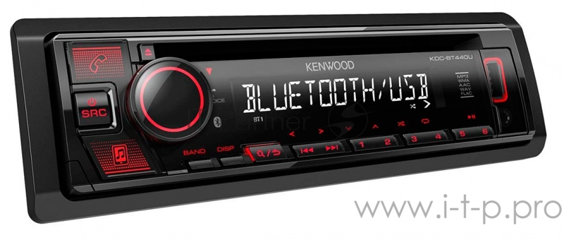 Автомагнитола CD Kenwood KDC-BT440U 1DIN 4x50Вт