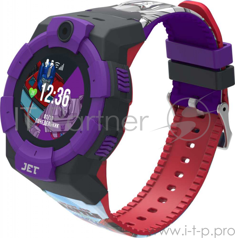 Смарт-часы Jet Kid Megatron vs Optimus Prime 45мм 1.44 TFT черный/фиолетовый