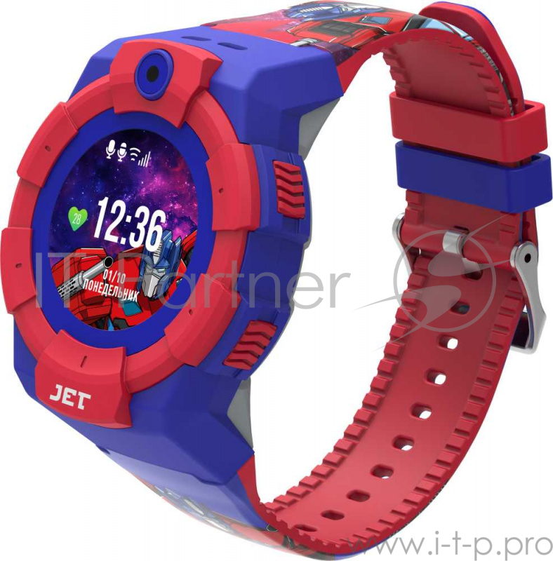 Смарт-часы Jet Kid Optimus Prime 45мм 1.44 TFT синий/красный