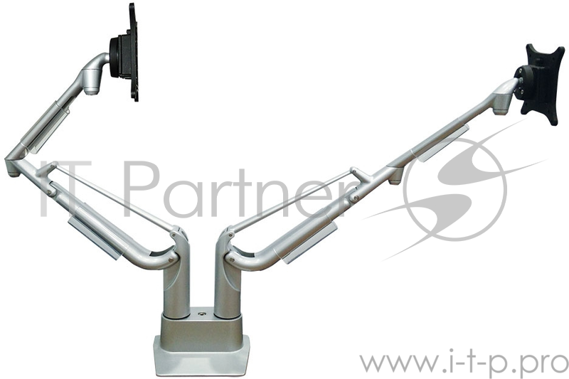 Кронштейн для мониторов ЖК Kromax OFFICE S20 серебристый 15-32 макс.15кг настольный поворот и наклон верт.перемещ.