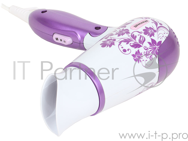 Фен Maxwell MW-2006(PK) розовый, 1400 Вт, 2 скорости