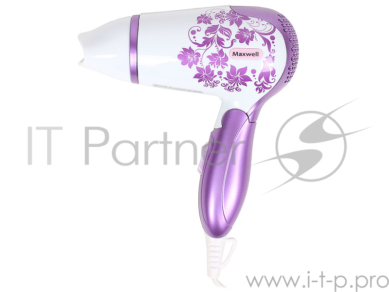 Фен Maxwell MW-2006(PK) розовый, 1400 Вт, 2 скорости
