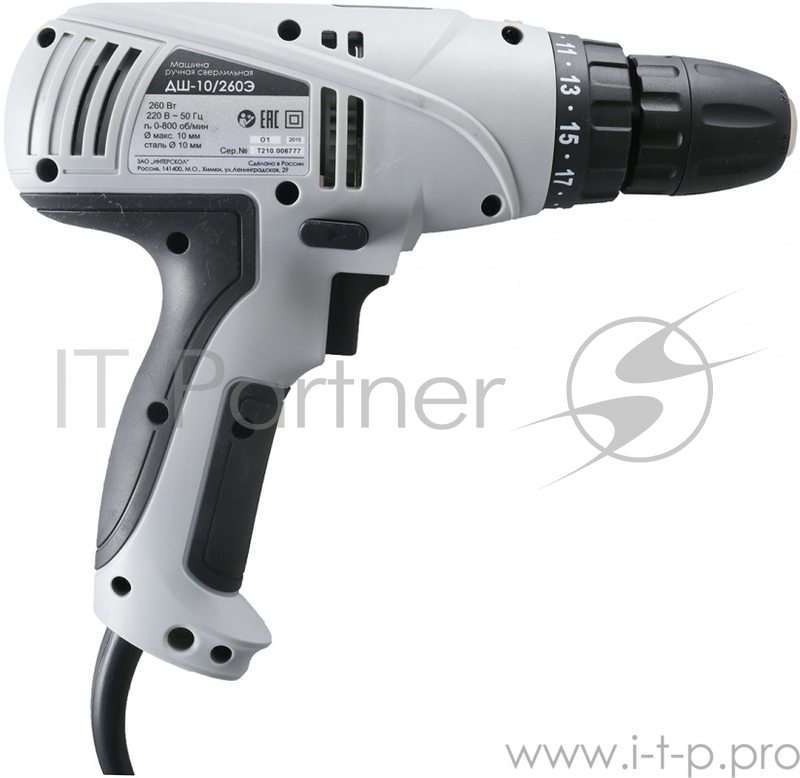 Дрель-шуруповерт Интерскол ДШ-10/260Э 260Вт патрон:быстрозажимной