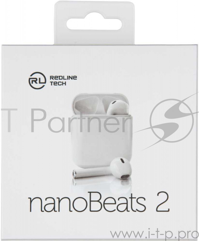 Гарнитура вкладыши Redline nanoBeats 2 BHS-11 белый беспроводные bluetooth (в ушной раковине) (кейс в компл.)