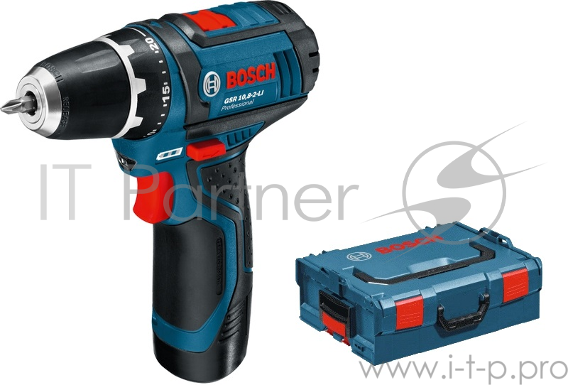 Дрель-шуруповёрт Bosch GSR 10.8-2-LI Professional 0601868109, аккум. (Li-Ion 10.8В, 400/1300об./мин., быстроз.) + доп.аккум. + кейс