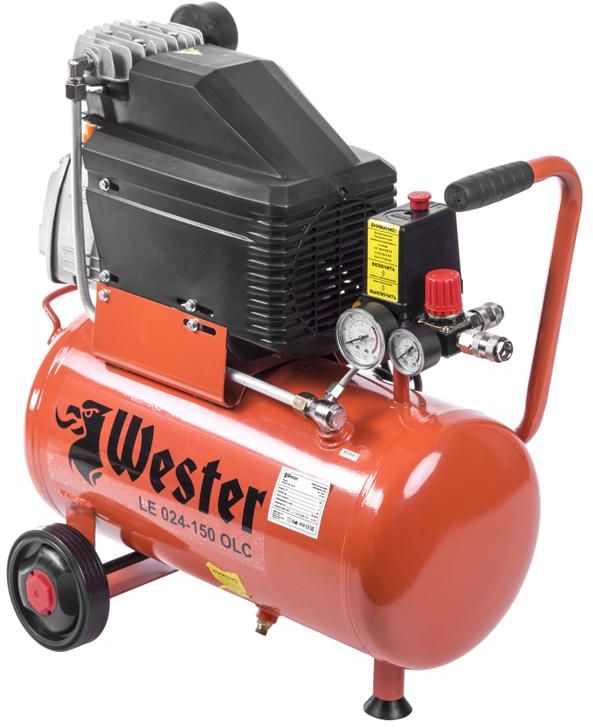 Компрессор поршневой Wester LE 024-150 OLC масляный 206л/мин 24л 1500Вт красный