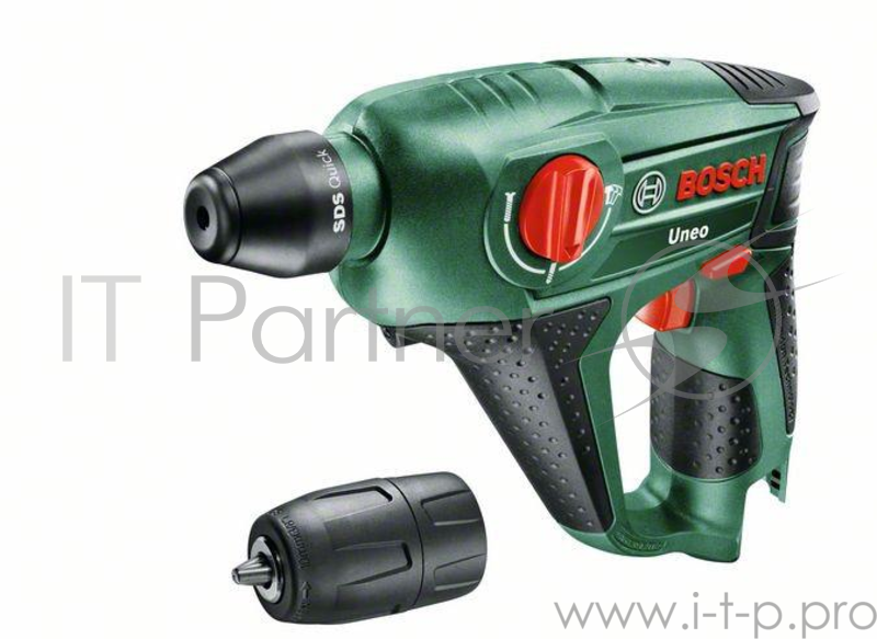 Дрель-шуруповёрт Bosch Uneo 060398400C, аккум., ударная (Li-Ion 12В, 900об.мин., 4800уд./мин., SDS-quick) + набор бит и сверл (без аккум.)