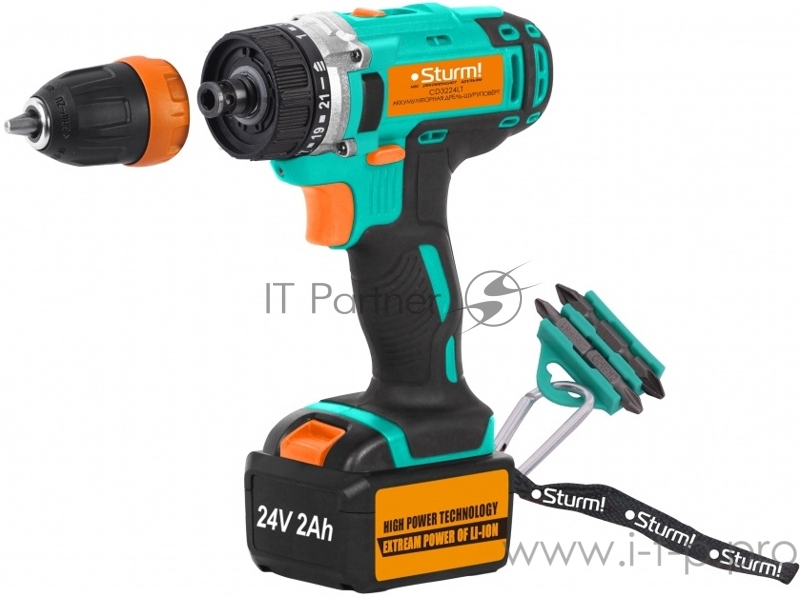 Дрель-шуруповерт Sturm! CD3224LT аккум. патрон:быстрозажимной (кейс в комплекте)