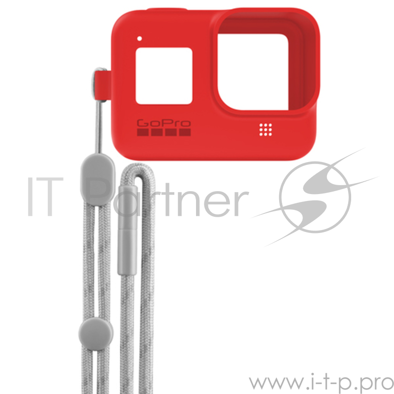 GoPro Силиконовый чехол с ремешком для камеры HERO8 красный AJSST-008 (Sleeve + Lanyard)