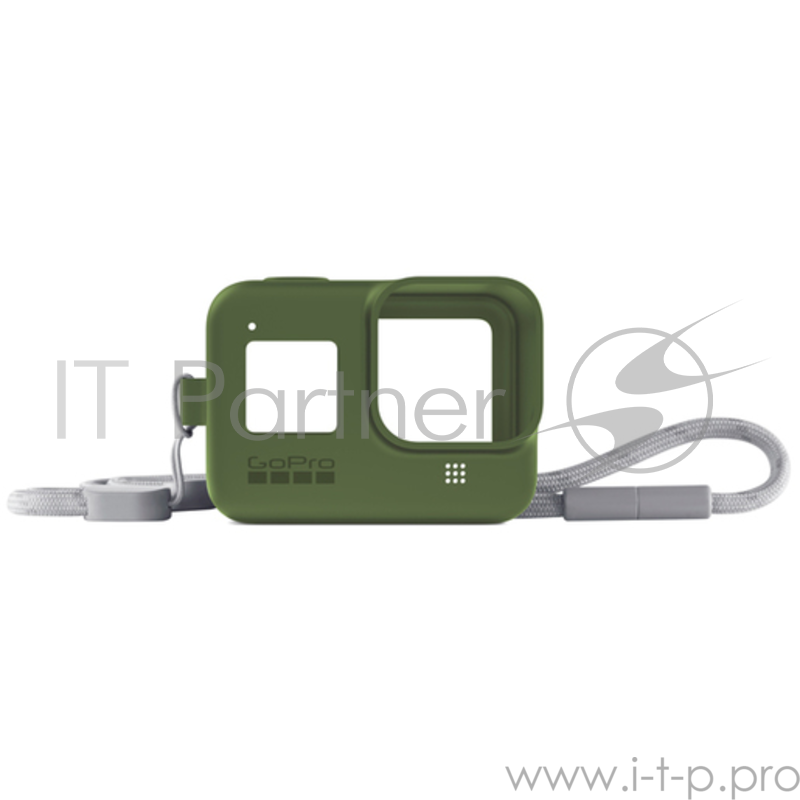 GoPro Силиконовый чехол с ремешком для камеры HERO8 зеленый AJSST-005 (Sleeve + Lanyard)