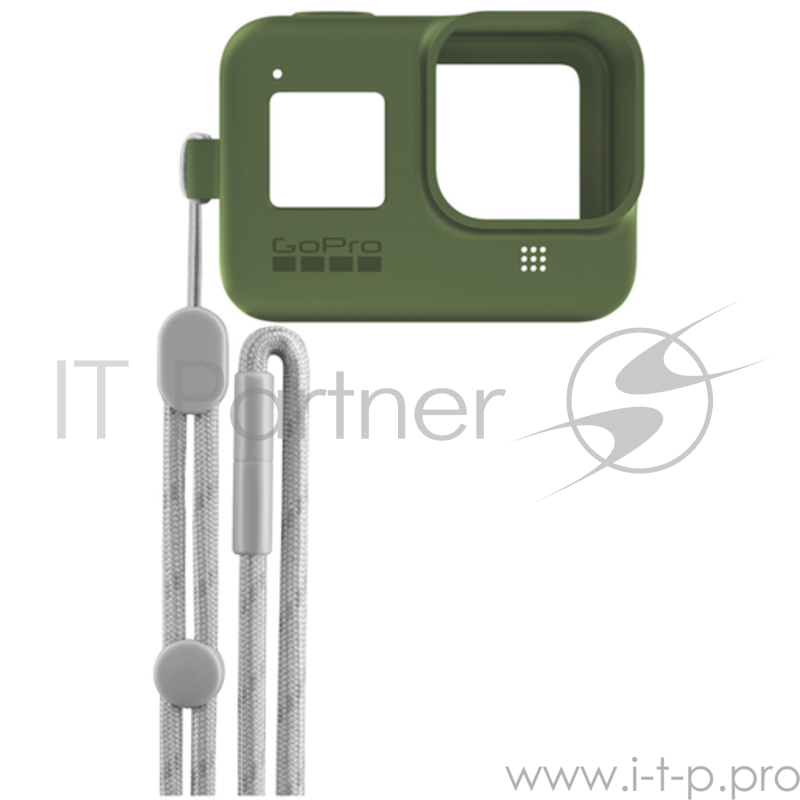 GoPro Силиконовый чехол с ремешком для камеры HERO8 зеленый AJSST-005 (Sleeve + Lanyard)
