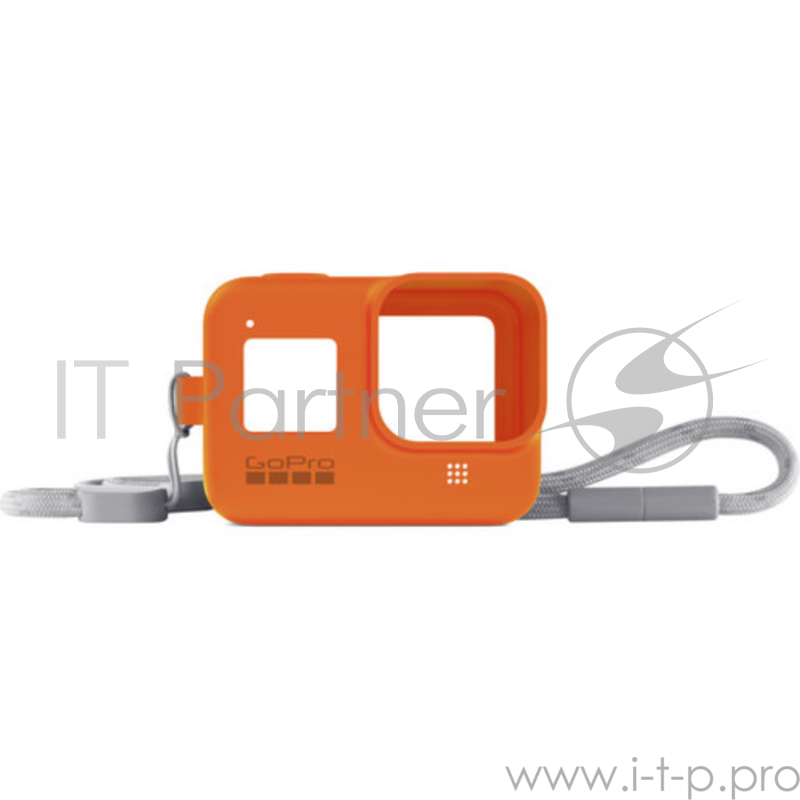 GoPro Силиконовый чехол с ремешком для камеры HERO8 оранжевый AJSST-004 (Sleeve + Lanyard)