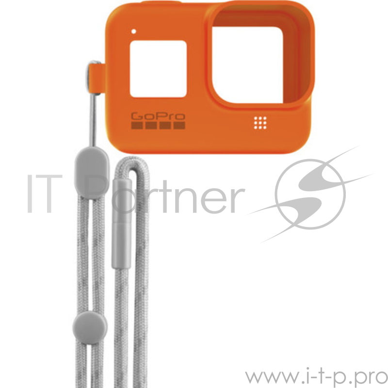 GoPro Силиконовый чехол с ремешком для камеры HERO8 оранжевый AJSST-004 (Sleeve + Lanyard)