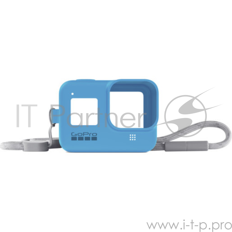 GoPro Силиконовый чехол с ремешком для камеры HERO8 синий AJSST-003 (Sleeve + Lanyard)