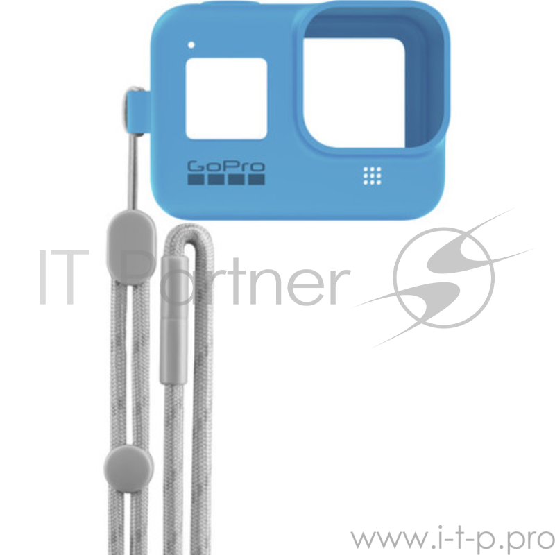 GoPro Силиконовый чехол с ремешком для камеры HERO8 синий AJSST-003 (Sleeve + Lanyard)