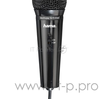 Микрофон проводной Hama MIC-P35 Allround 2.5м черный