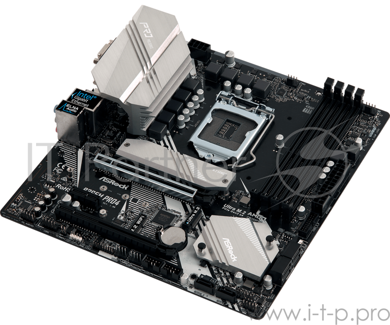 B365M PRO4, Socket 1151, Intel®B365, 4xDDR4-2666, D-SUB+DVI-D+HDMI, 2xPCI-Ex16, 1xPCI-Ex1, 6xSATA3, 3xM.2, 8 Ch Audio, GLan, (2+4)xUSB2.0, (4+2)xUSB3.1, 1xUSB3.1 Type-C™, 1xPS/2, mATX, RTL {20}