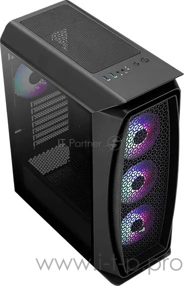Корпус Aerocool Aero One Frost-G-BK-v1 черный без БП ATX 4x120mm 2xUSB3.0 audio
