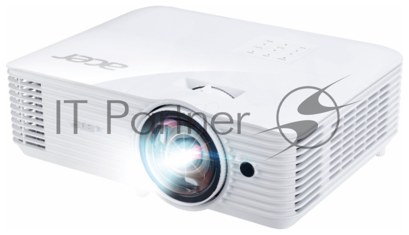 Проектор ACER S1386WH (DLP, 1280x800, 3600Lm, 20000:1, +2xНDMI, OSRAM, 1x16W speaker, lamp 5000hrs, short-throw, WHITE,