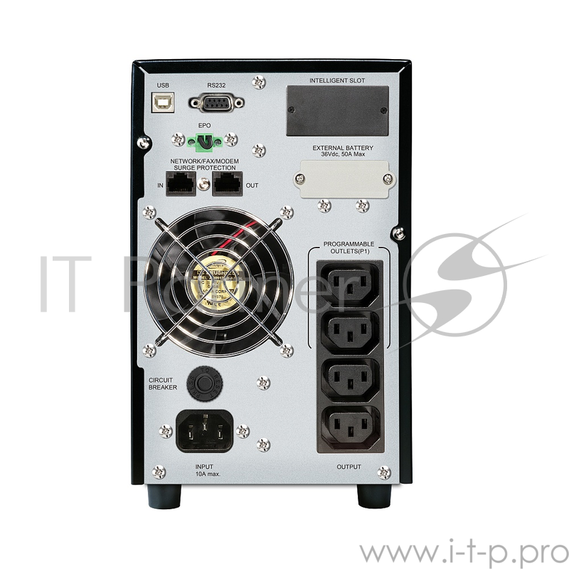 ИБП CROWN On-Line CMUOA-350-1K IEC 1000VA/900W, корпус металл, TOWER, АКБ 3*12V/7AH, PF-0.9, AVR 110-300V, порт RJ-11/45+USB/RS-232, EPO, розетки 4*IEC С13, входной кабель 2 м, вентилятор охлаждения, автомат, слот для SNMP, порт для доп. батарейных к