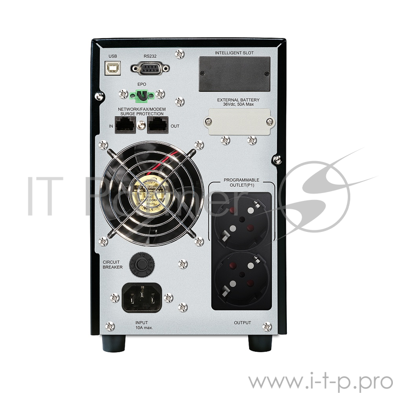 ИБП CROWN On-Line CMUOA-350-1K EURO 1000VA/900W, корпус металл, TOWER, АКБ 3*12V/7AH, PF-0.9, AVR 110-300V, порт RJ-11/45+USB/RS-232, EPO, розетки 2*EURO, входной кабель 2 м, вентилятор охлаждения, автомат, слот для SNMP, порт для доп. батарейных каб