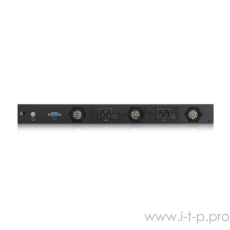 Коммутатор ZYXELXGS4600-52F AC L3 Managed Switch, 48 port Gig SFP, 4 dual pers. and 4x 10G SFP+, stackable, dual PSU AC