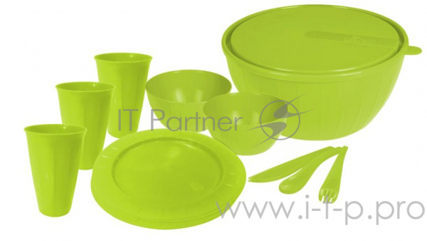 Набор для пикника Bono GR1829ОЛ на 3 персоны, 19 предметов оливковая роща