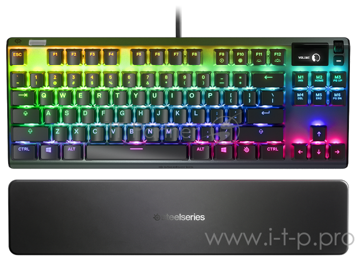 Клавиатура Steelseries Apex 7 Red Switch механическая черный USB Multimedia for gamer LED (подставка для запястий)