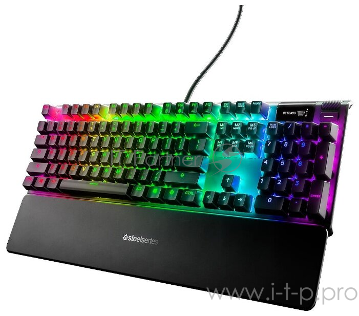 Клавиатура Steelseries Apex 7 Red Switch механическая черный USB Multimedia for gamer LED (подставка для запястий)