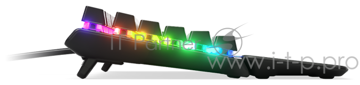 Клавиатура Steelseries Apex 7 Red Switch механическая черный USB Multimedia for gamer LED (подставка для запястий)