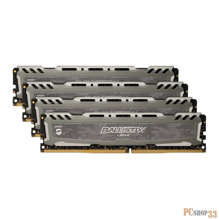 CRUCIAL Ballistix Sport LT Grey 64GB (4 x 16GB) DDR4 3200MHz UDIMM NON-ECC