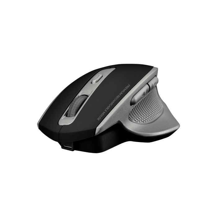 Беспроводная аккумуляторная мышь Jet.A OM-R250G чёрная (800/1200/1600dpi, 6 кнопок, USB)