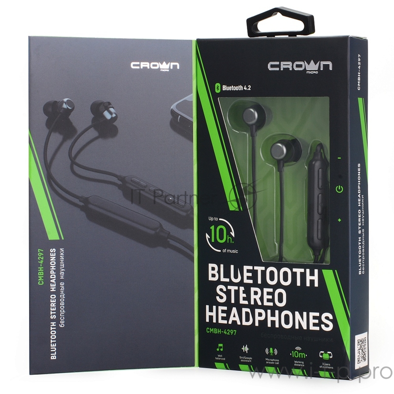 Беспроводные наушники CROWN CMBH-4297
