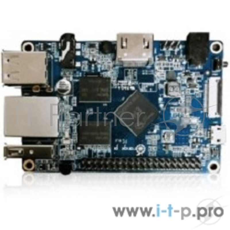 Миникомпьютер Orange Pi PC, 1.6GHz, 1Gb, LAN с кабелем питания (41487)