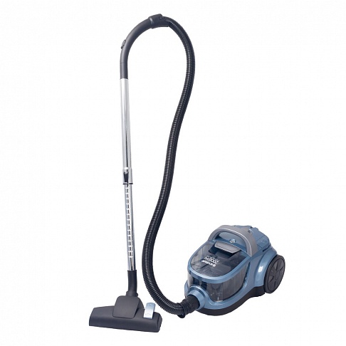 Пылесос Endever SkyClean VC-590, голубой/серый, 2000 Вт, мощность всасывания 300 Вт, HEPA-фильтр, фильтр защиты двигателя