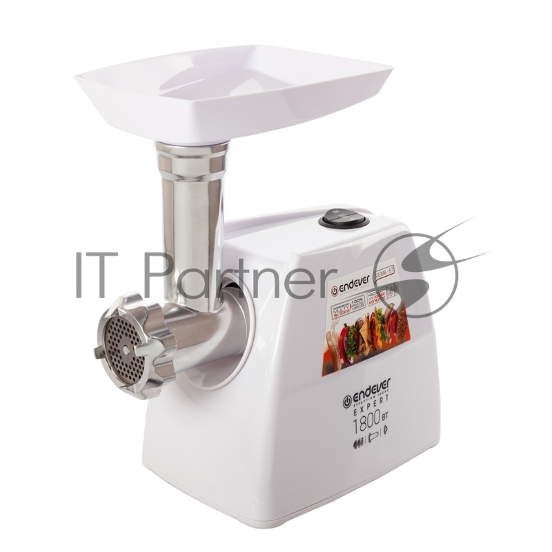 Мясорубка Endever Sigma-57, 1800 Вт., комплект насадок, производительность до 2,2 кг/мин., белый