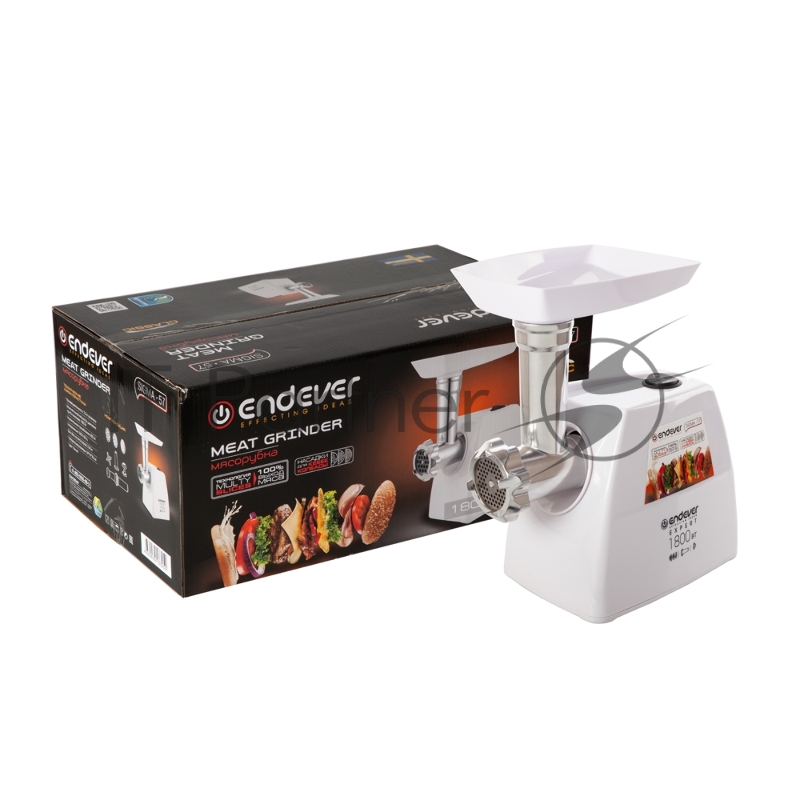 Мясорубка Endever Sigma-57, 1800 Вт., комплект насадок, производительность до 2,2 кг/мин., белый