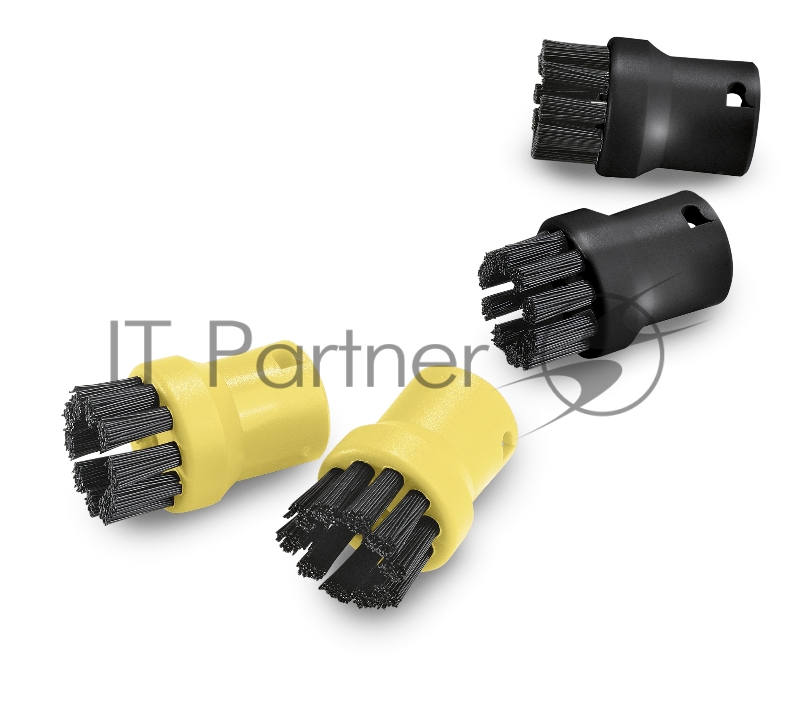 Аксессуар для пароочистителей Karcher, набор круглых универсальных щёток 4 шт, 2 цвета