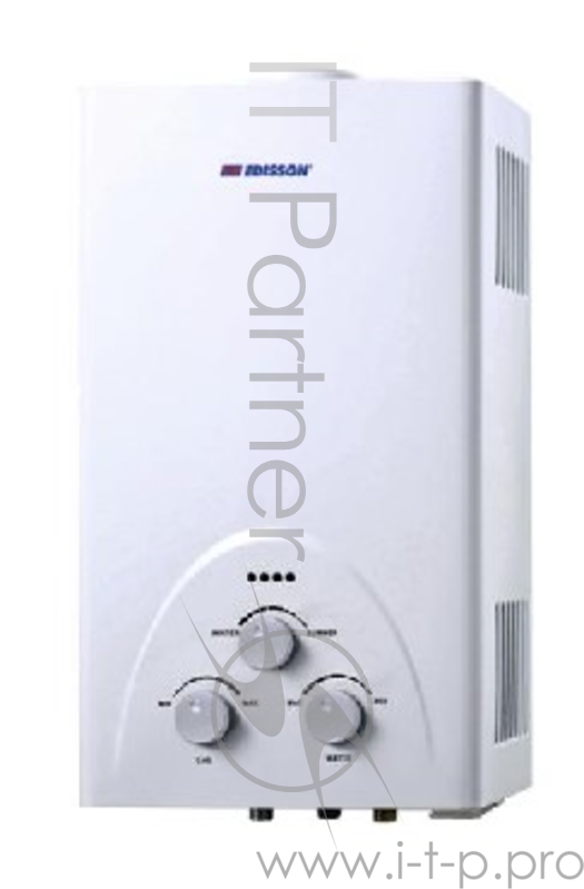 Водонагреватель EDISSON S 20 Газовый проточный водонагреватель(Стеклянный фасад, мощность 20кВт, лужёный теплообменник 2,2кг, произв. 10л/мин, регулировка протока воды 0,025-0,8мПа и подачи газа 1274мПа, переключатель режимов «зима/лето», индикатор т