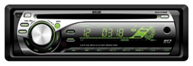 Автопроигрыватель MYSTERY MCD-573MP 4х50 Вт,пульт,УКВ, съемная черная панель, AUX IN, лин.аудио выход, зеленая подсветка